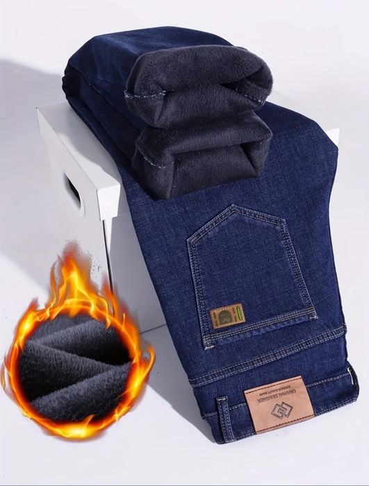 NOWE spodnie męskie jeans ocieplane  xxl
