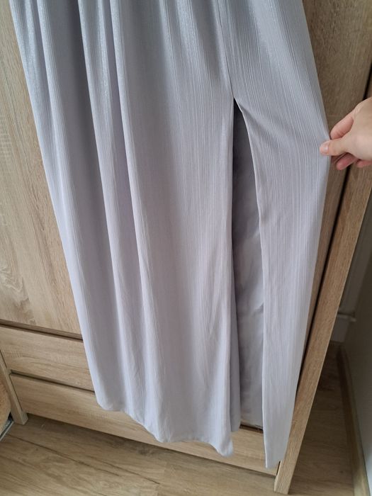 Sukienka maxi szaro-srebrna wieczorowar r.M/L