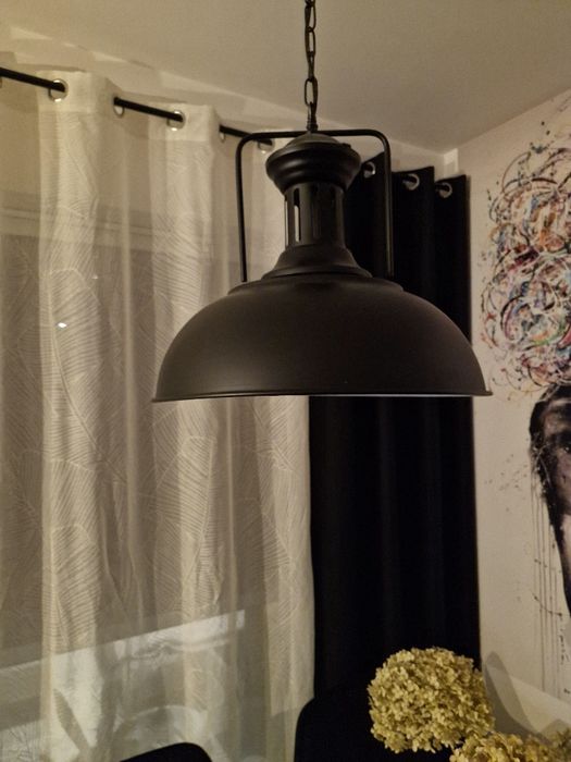 Lampa wisząca czarna loft