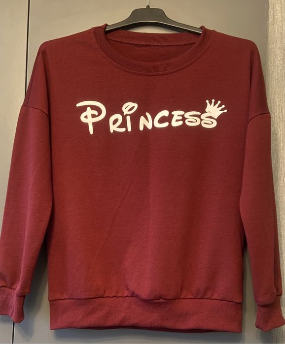 Bluza z napisem Princess w stylu Disney