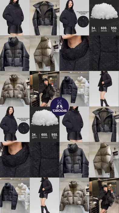 Пуховик со стразами женская куртка блестящая черный пуховик с камнями