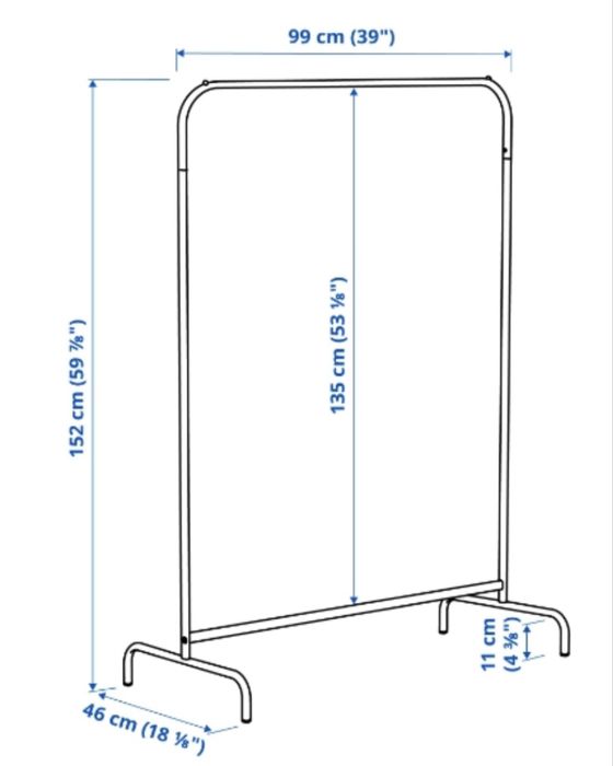 Вішак для одягу рейл