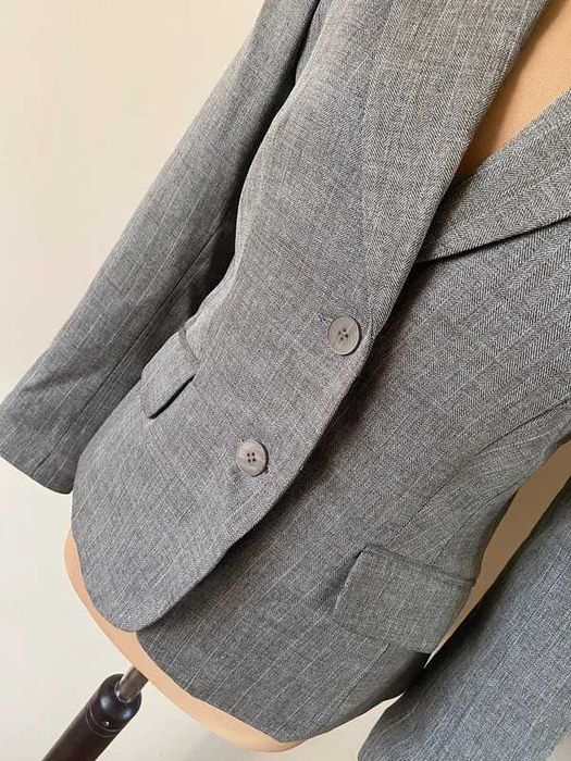 40 42 hm h&m zakiet blazer marynarka narzurka braz basic capsule