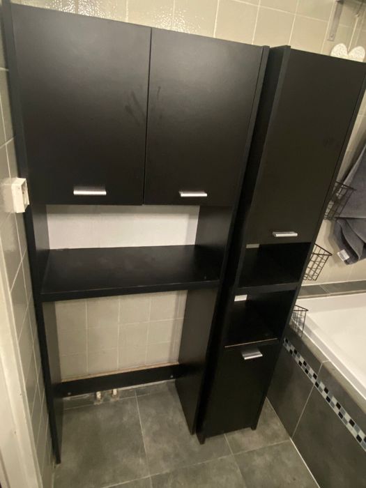 Szafka lazienkowa czarna nad pralke
