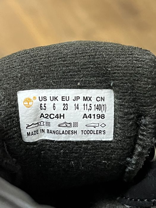 Дитячі шкіряні осінні черевики Timberland розмір 23