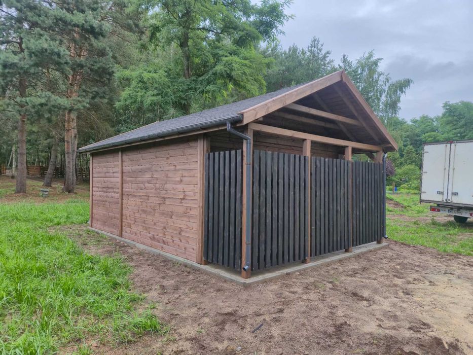 Domek ogrodowy WILL PREMIUM 4x6 m z drewutnią 4x1 m