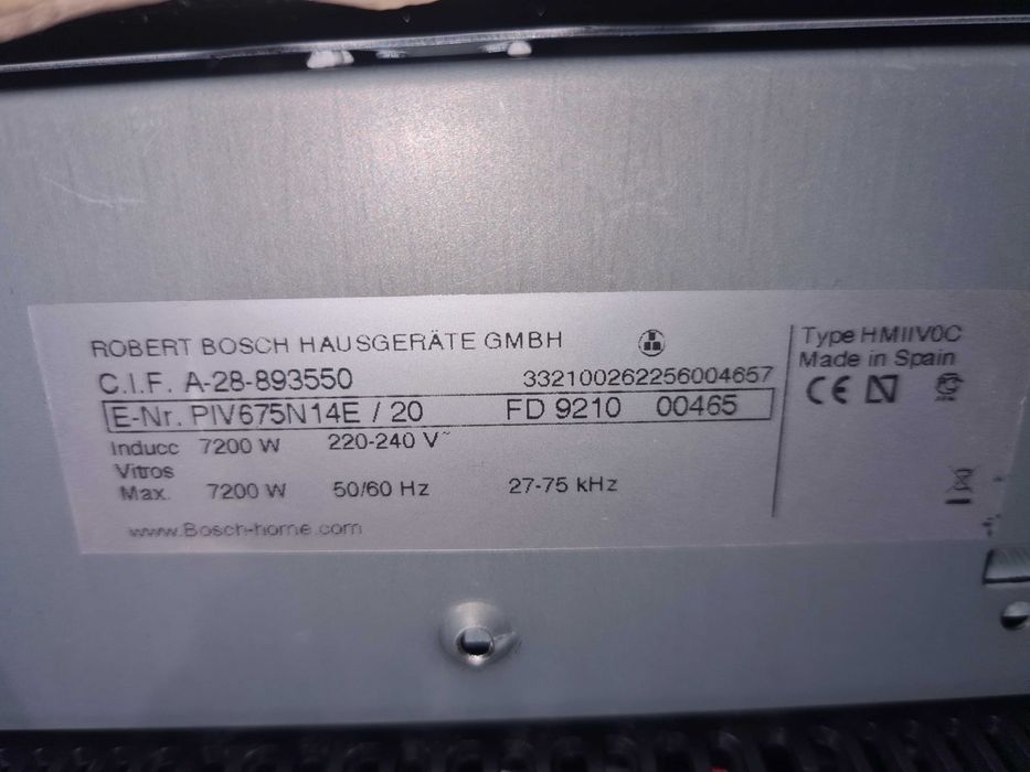 Płyta indukcyjna BOSCH PIV675N14E