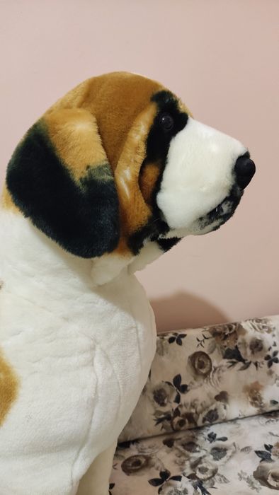 Собака м'яка реалістична іграшка