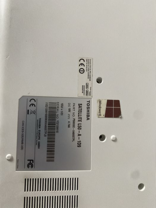 Laptop Toshiba Satellite L150-A-1D9 uszkodzony