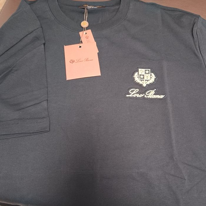 Nowy, męski czarny t-shirt Loro Piana rozmiar XL