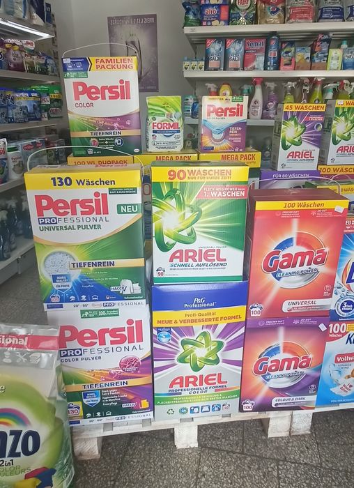 Chemia niemiecka proszek Persil Ariel Weiser Riese