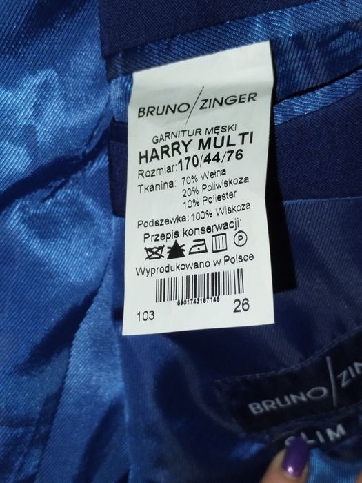 Garnitur granatowy Bruno Zinger