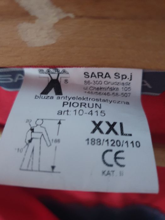 Bluza antyelektrostatyczna nowa XXL