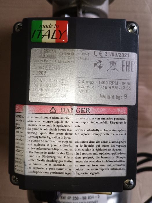 Насос для перекачування масла та дизельного палива  б/у