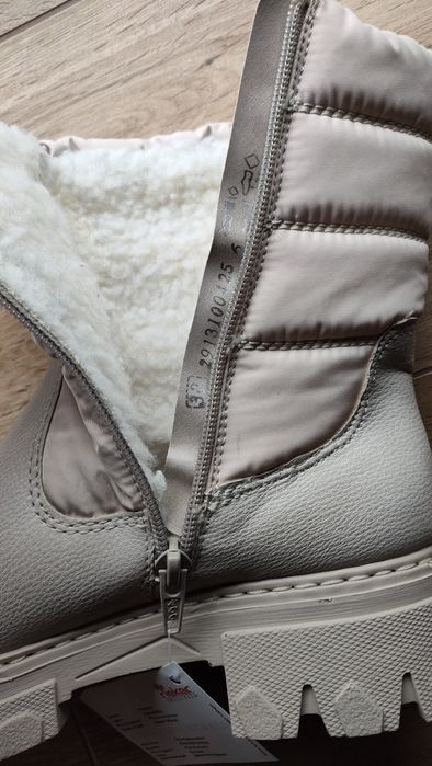 Rieker nowe śniegowce beżowe 38