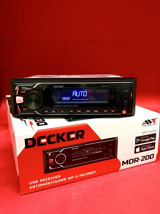Магнітола 1-дін Decker MDR-200 DSP—потужний звук у вашому авто 6×100W