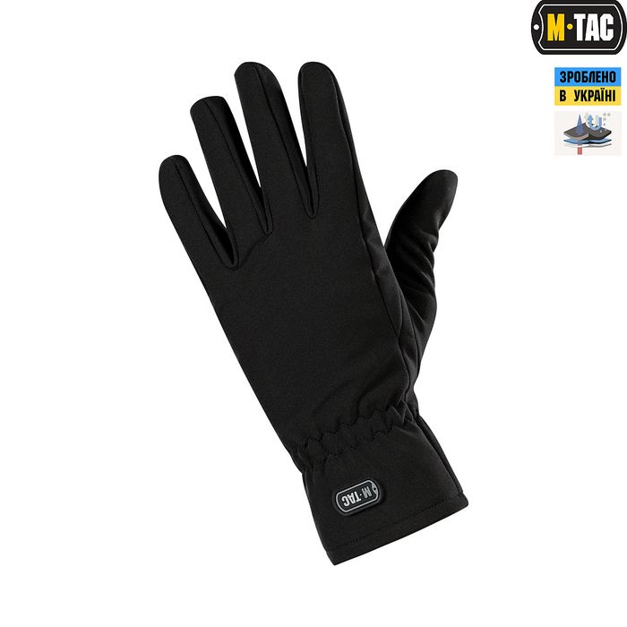 Демісезонні рукавички M-Tac Soft Shell чорні, Touch Screen