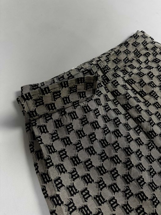 Misbhv Beige Monogram Miniskirt міні спідниця місбіхейв юбка мисбихейв