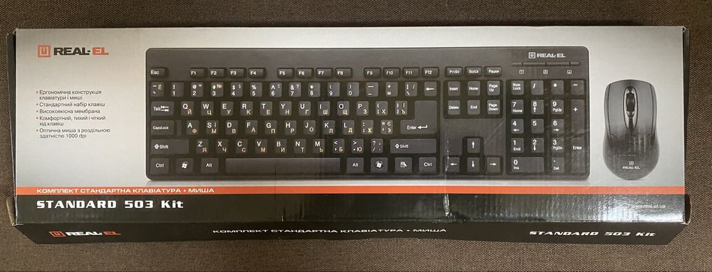 клавиатура + мышь REAL-EL Standard 503 Kit.