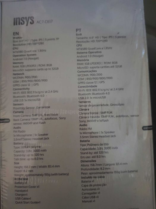 Telemóvel smartphone novo selado