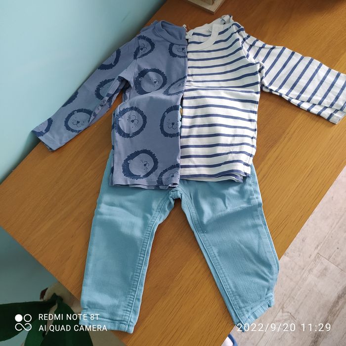 Ubranka 80 Zara h&m 6 sztuk chłopięce slim fit