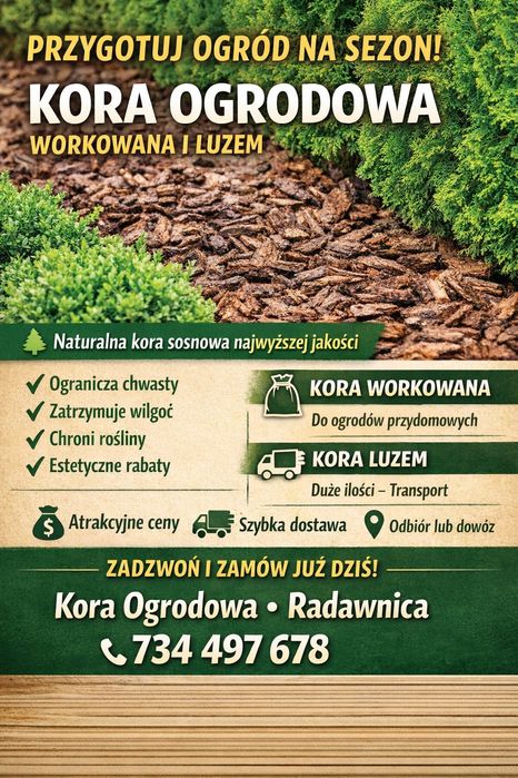 Kora Sosnowa Worki 80l