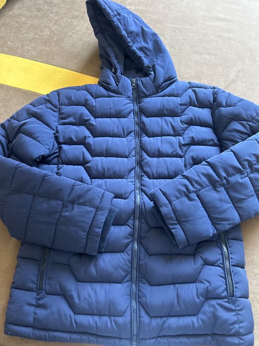 Куртка демісезонна, темно синя, на блискавці