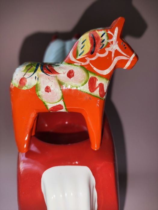 9Konik Dalahäst Dalarna szwedzki drewniany antyk Koń Dala”,Nils Olsson