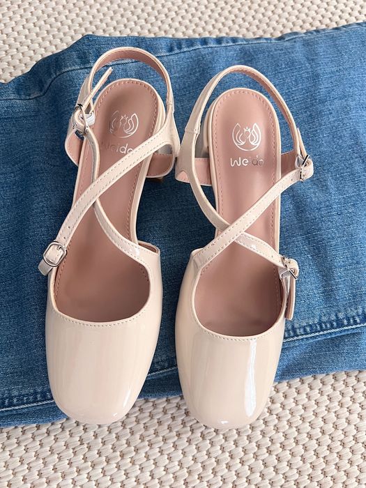 41 Sklep Nowe Beżowe Sandały Damskie Slingback Casual Retro Buty Damskie