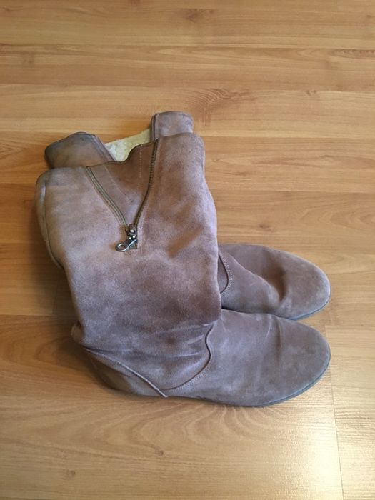 Kozaki zamszowe damskie