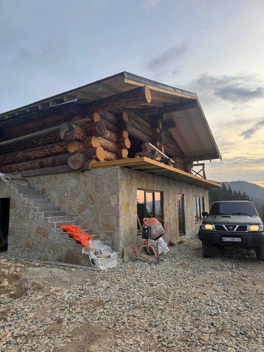 Будівництво каркасних будинків - Модерн / Скандинави / A-Frame, Дом з зруба