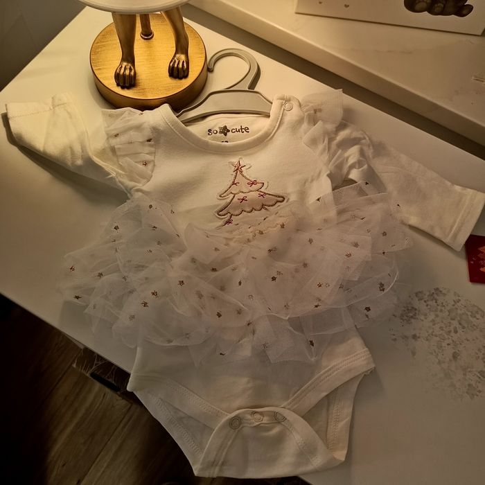 Sukienka biała body 56 - 62