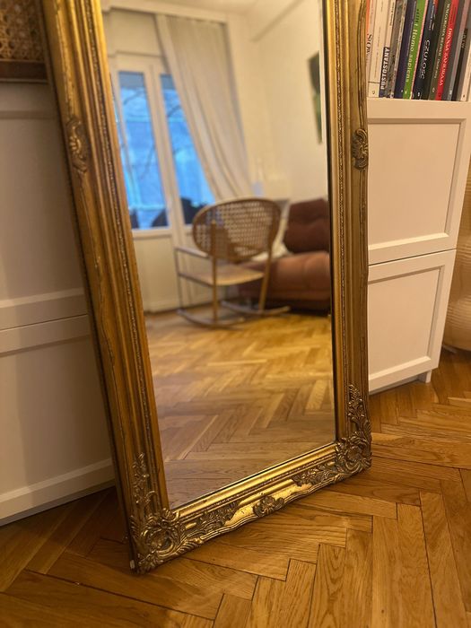 Lustro złote w stylu Jysk