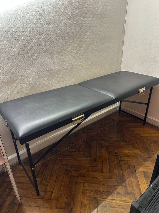 кушетка для тату/ массажа/ ресниц/ леазерки складная черная , оранжева