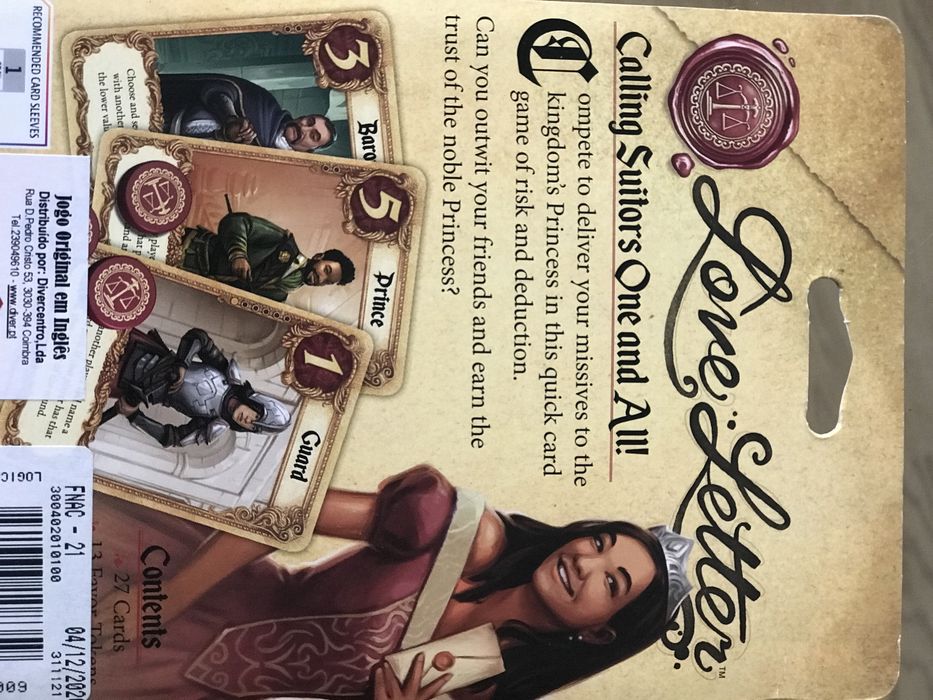 Jogos de cartas Codigo Secreto, Love Letters