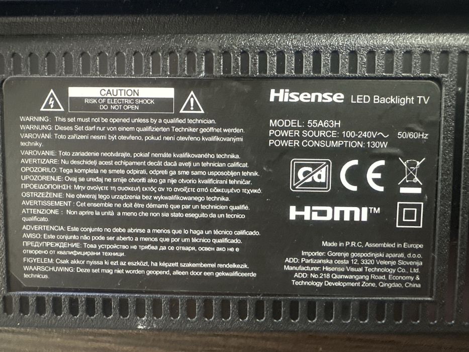 Peças Tv Hisense 55A63H