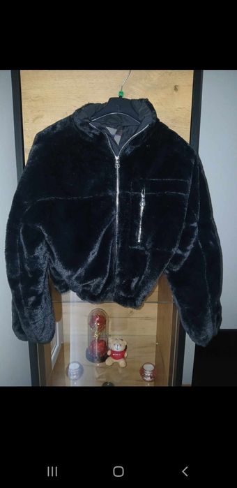 Krótka czarna kurtka, sztuczne futerko rozmiar 34/XS   FB Sister