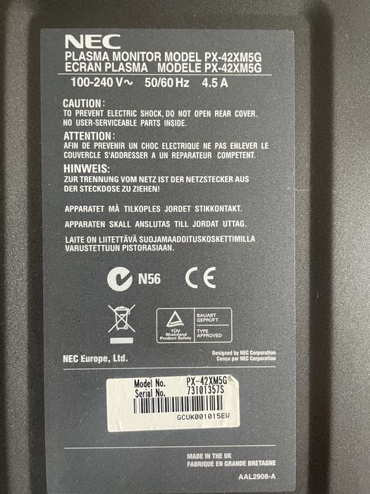 Nec PlasmaSync PX-42XM5G 42"