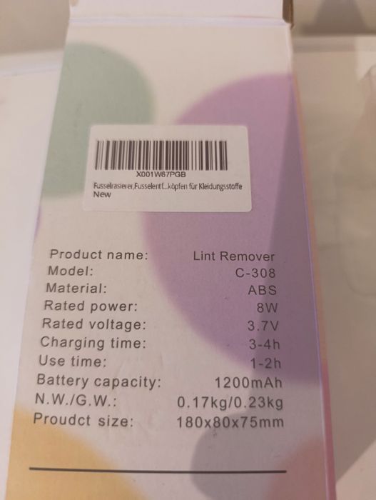 Golarka do Ubrań Lint Remover C-308