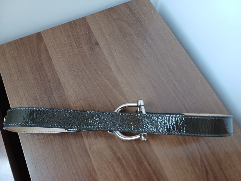 Шикарный женский ремень COCCINELLE оригинал Италия кожа лак М