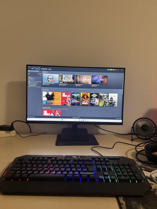 Setup Completo Gaming/Trabalho – i5-8400 | 16GB RAM | SSD 256GB | Monitor + Periféricos