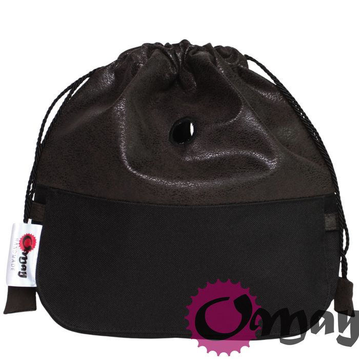 Czarny organizer do OBAG MOON LIGHT worek nakrapiany 2 kieszenie OMAY