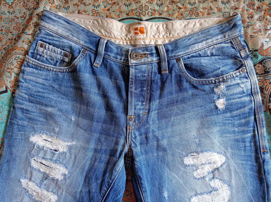 HUGO BOSS, *Ripped-рваный* джинсы мужские, размер 34/32