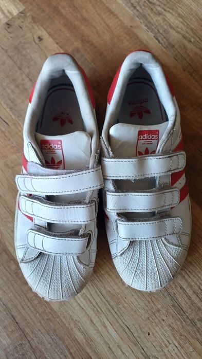 Adidas Superstar 34 buty sportowe adidasy białe czerwone