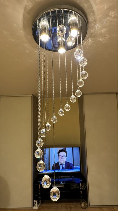 Lampa wisząca kryształowa