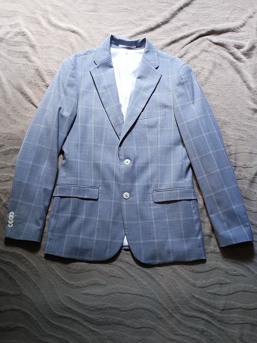 Garnitur męski niebieski