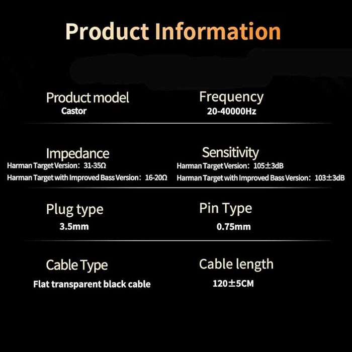 KZ Castor Improved Bass Version Black Etui Gratis