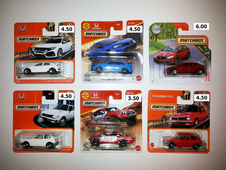 Honda - Carros da Marca Matchbox e Hot Wheels escala 1/64