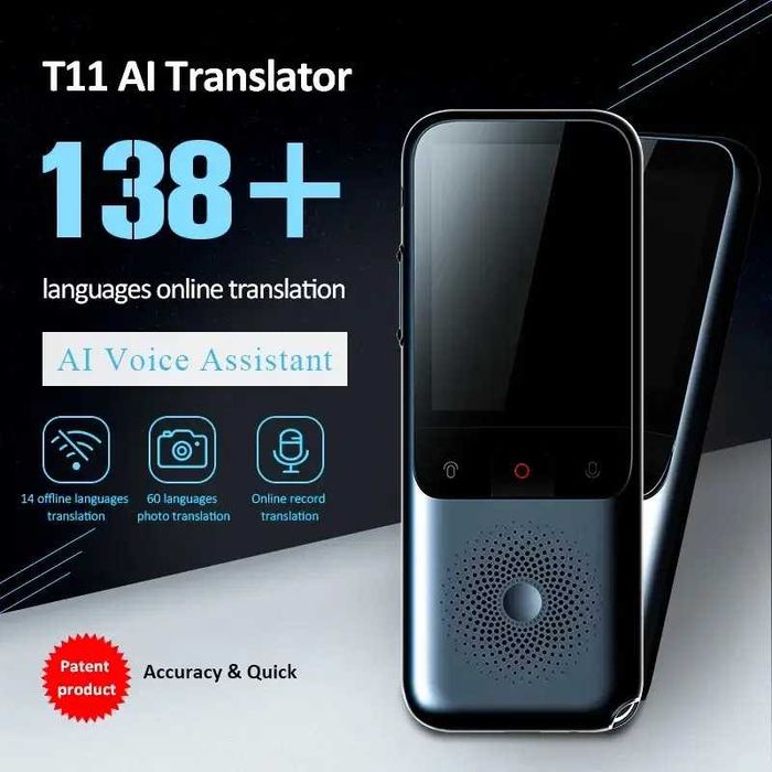 Голосовий  перекладач LEORY T11 Translator, 138+ онлайн мов, 16 офлайн