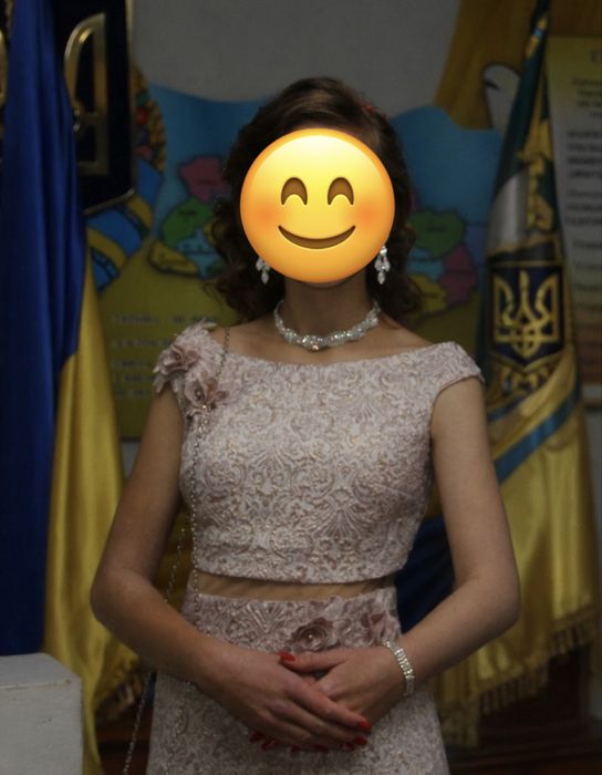 Сукня-рибка з ілюзією роздільного костюма. Розмір S. Одягнена 1 раз.